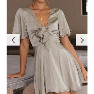 Billy J AU. Olive dress. Perfect for wedding season!